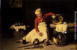 Claude Joseph Bail Famous Paintings - Kitchen-Boy
